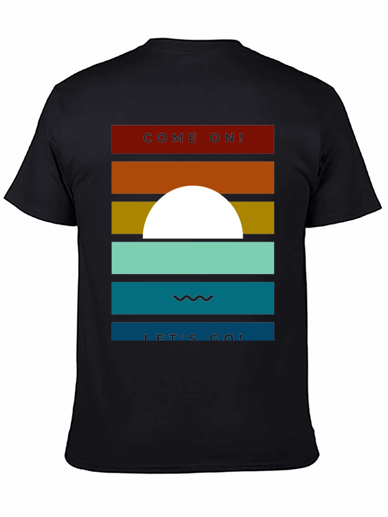 Retro Sunset Graphic Tee - Come On! Lets Go!