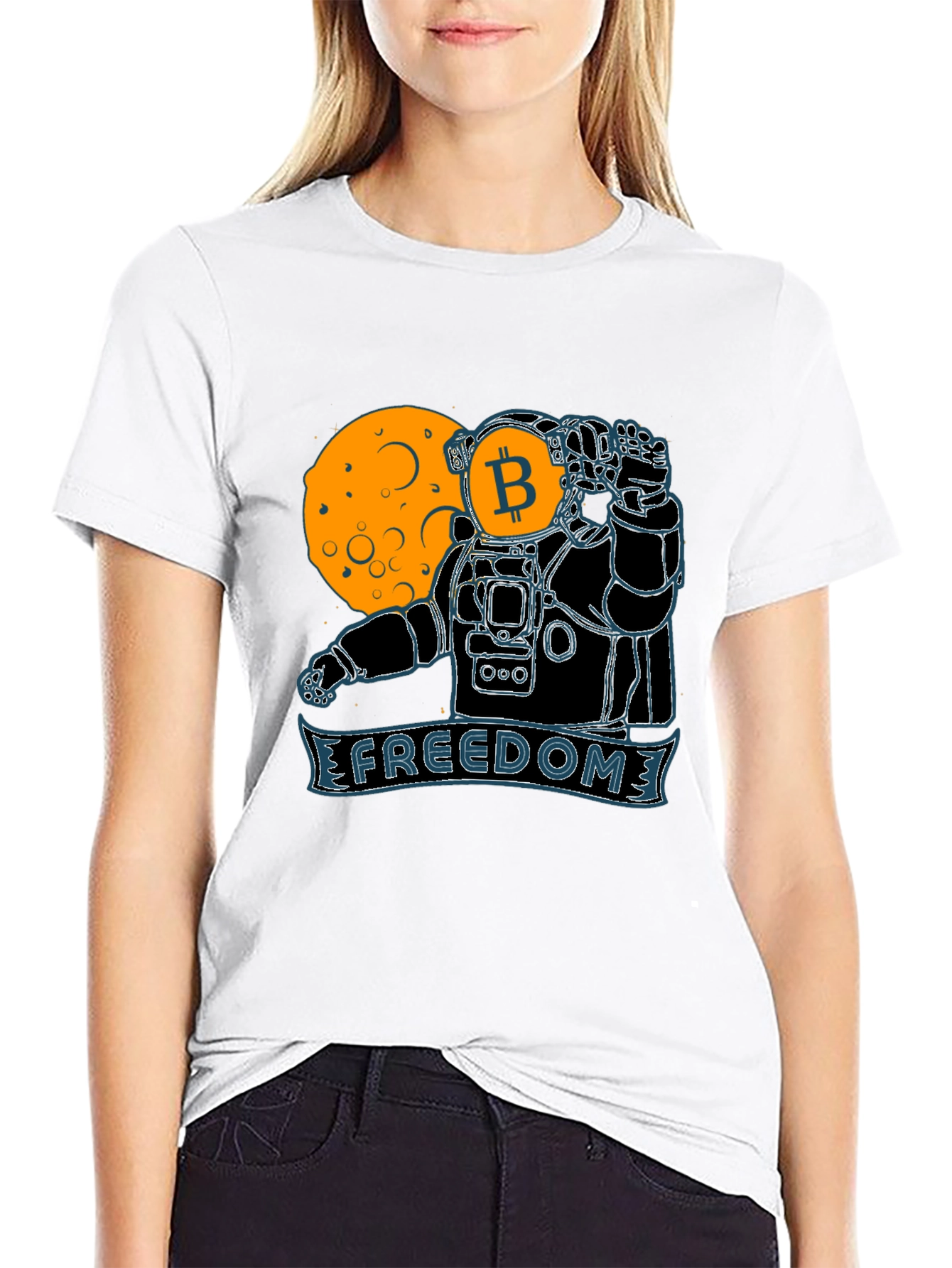 Bitcoin Astronaut Graphic Tee - Freedom Design