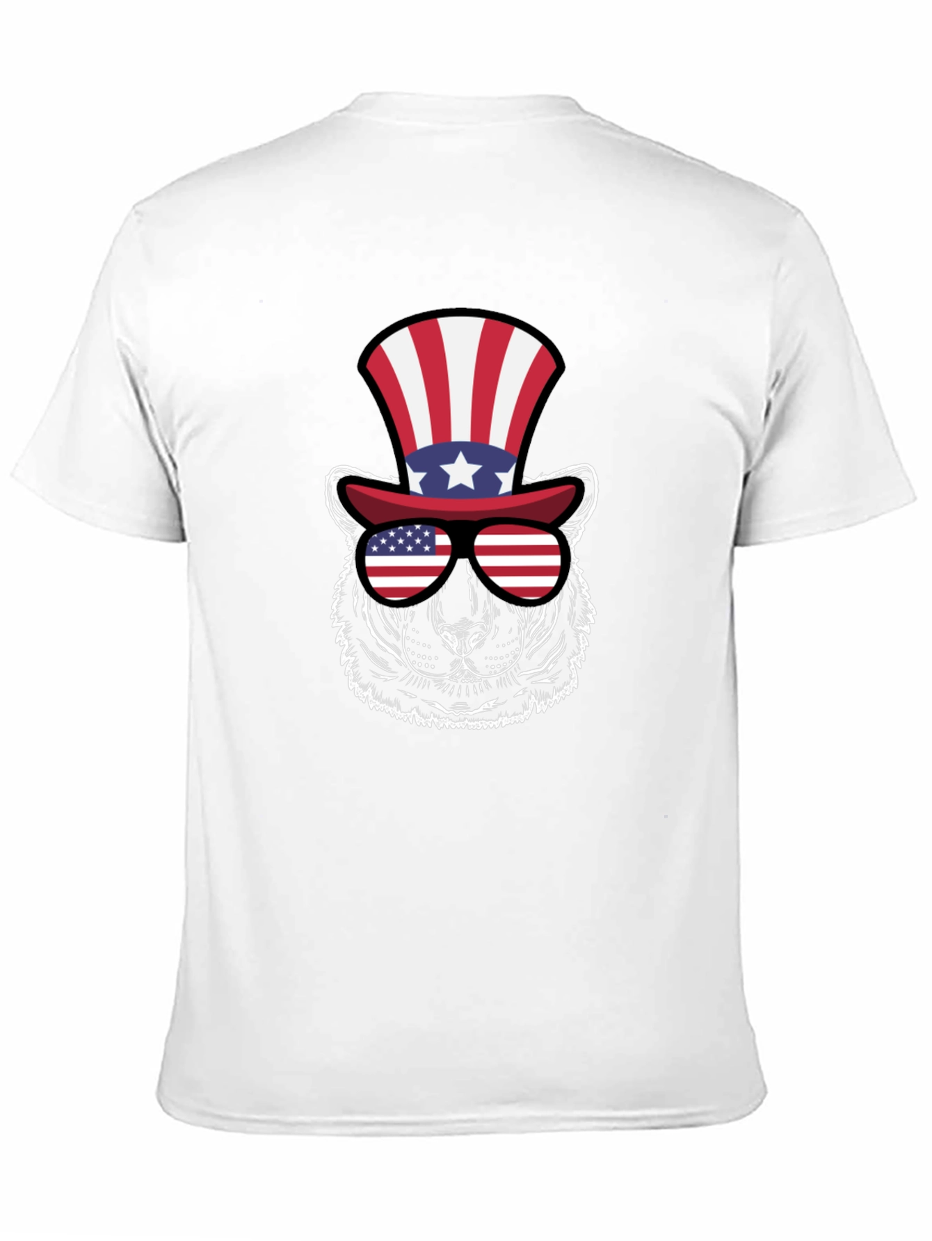 Patriotic Bear Graphic T-Shirt - USA Pride