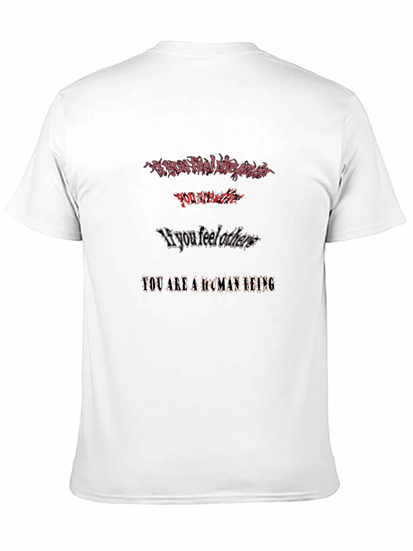 Edgy Graphic Print T-Shirt - Black