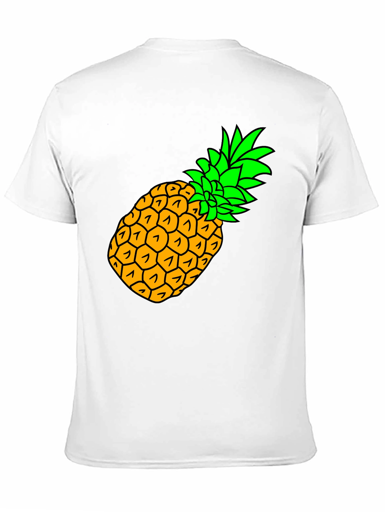 Pineapple Graphic Black T-Shirt - Tropical Fruit Tee