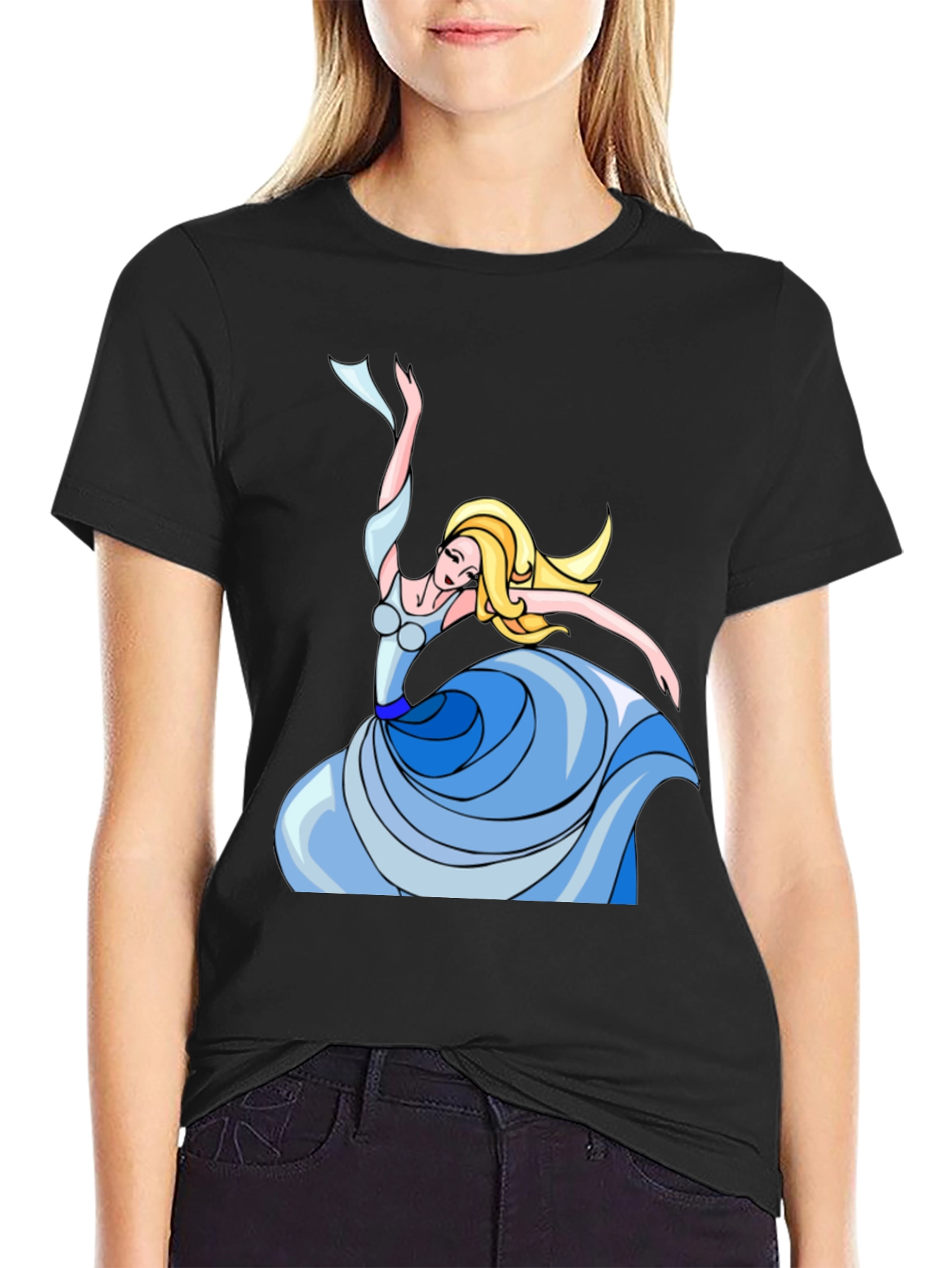 Dancing Queen Graphic Tee - Black Cotton Shirt