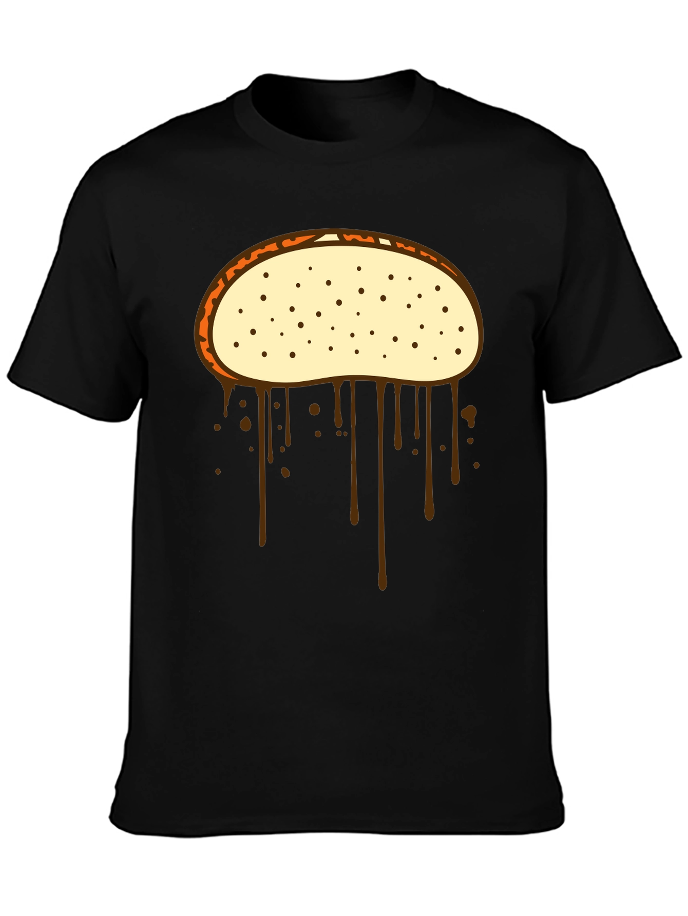 Dripping Donut Graphic Tee - Mens Black T-Shirt