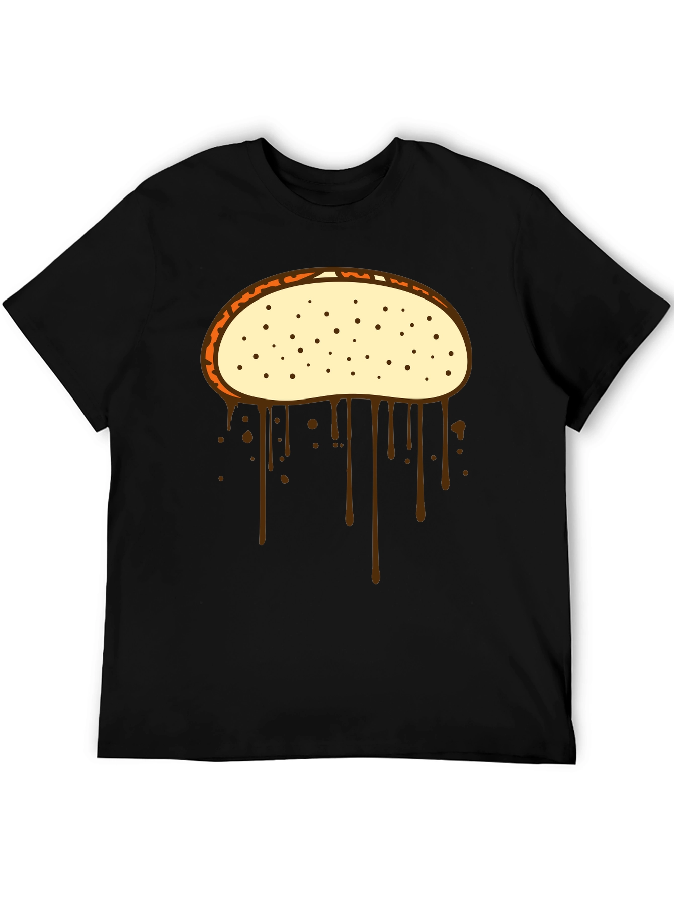 Dripping Donut Graphic Tee - Mens Black T-Shirt