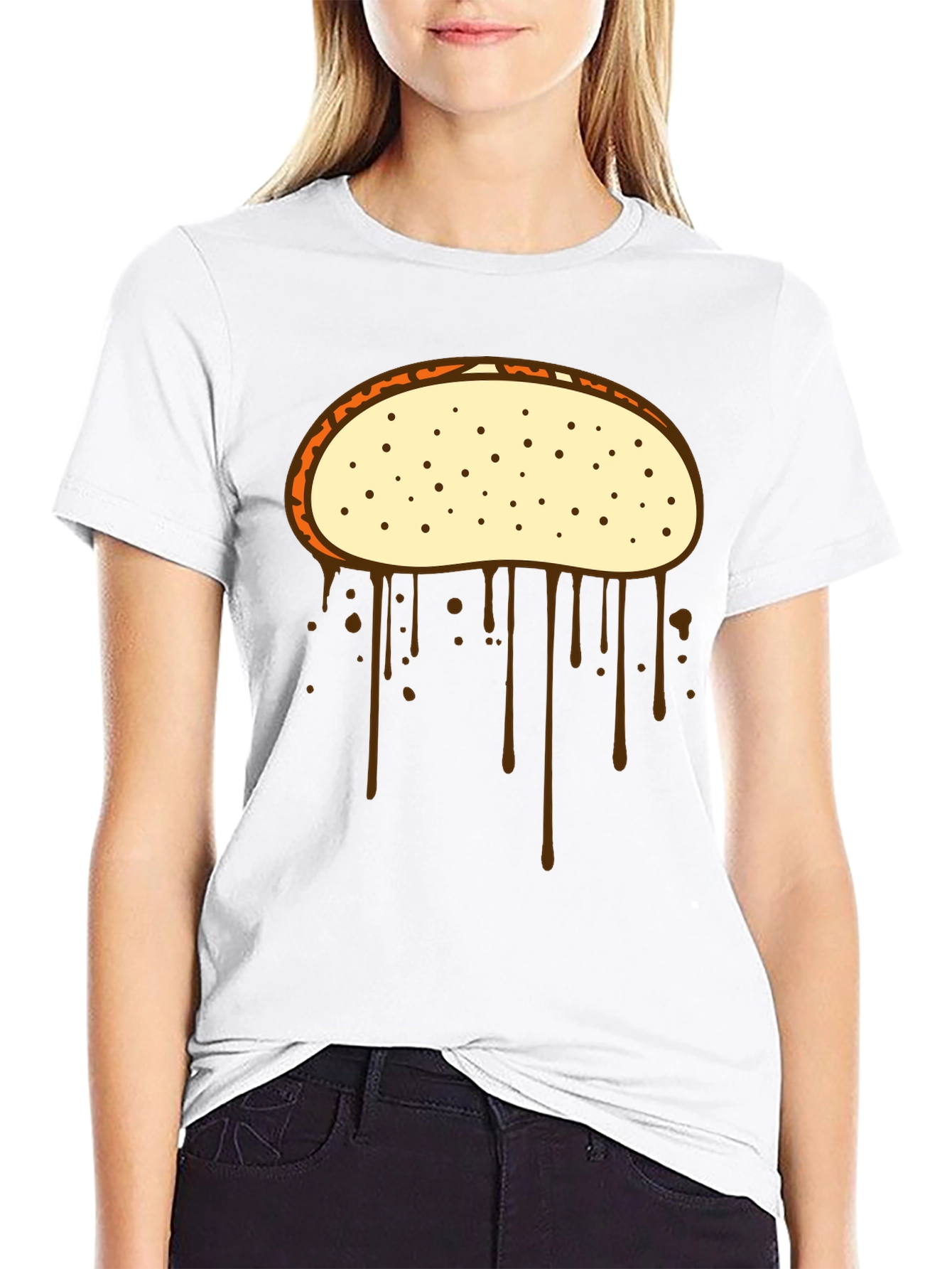 Dripping Donut Graphic Tee - Mens Black T-Shirt