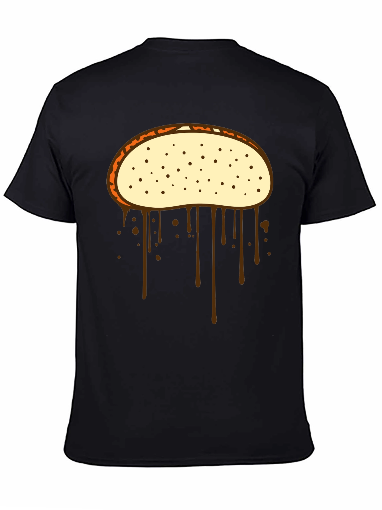 Dripping Donut Graphic Tee - Mens Black T-Shirt
