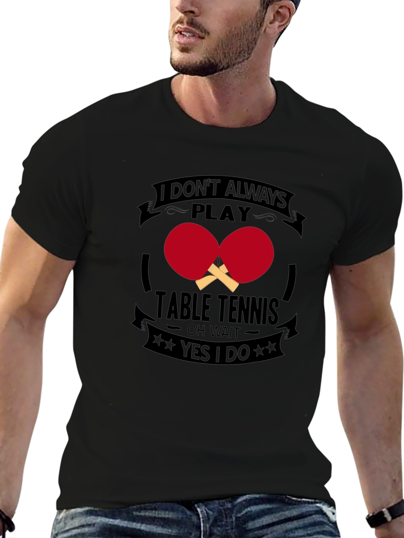 Funny Table Tennis Graphic T-Shirt