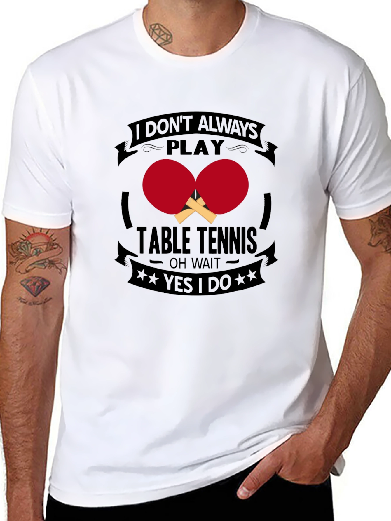 Funny Table Tennis Graphic T-Shirt