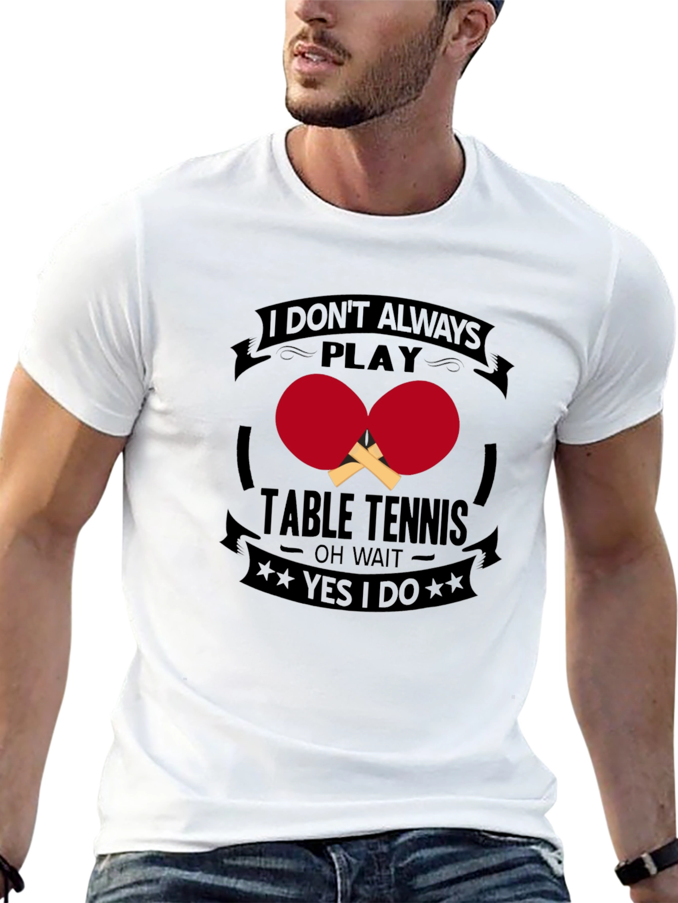 Funny Table Tennis Graphic T-Shirt