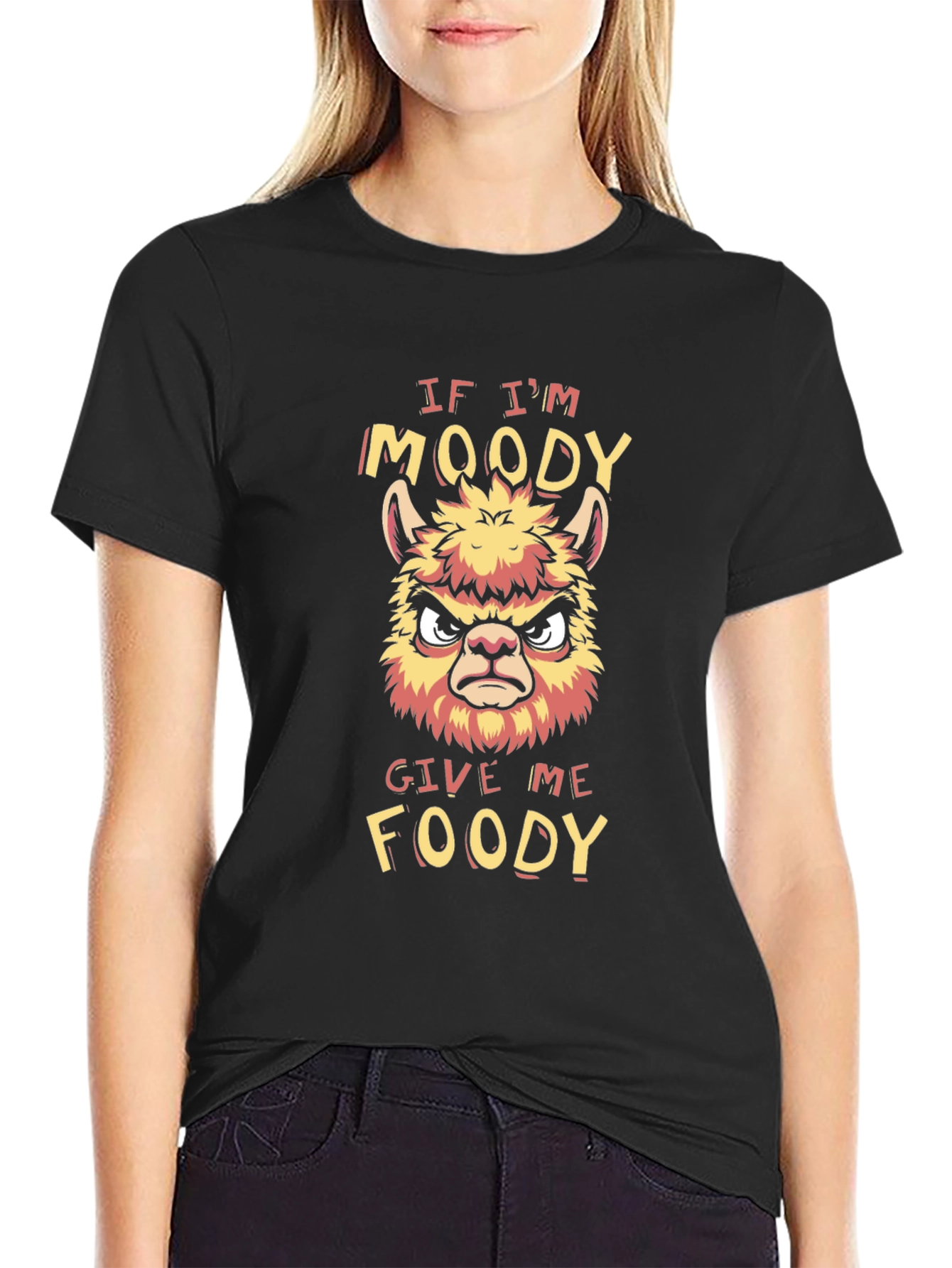 Moody Llama Graphic T-Shirt - Funny & Unique