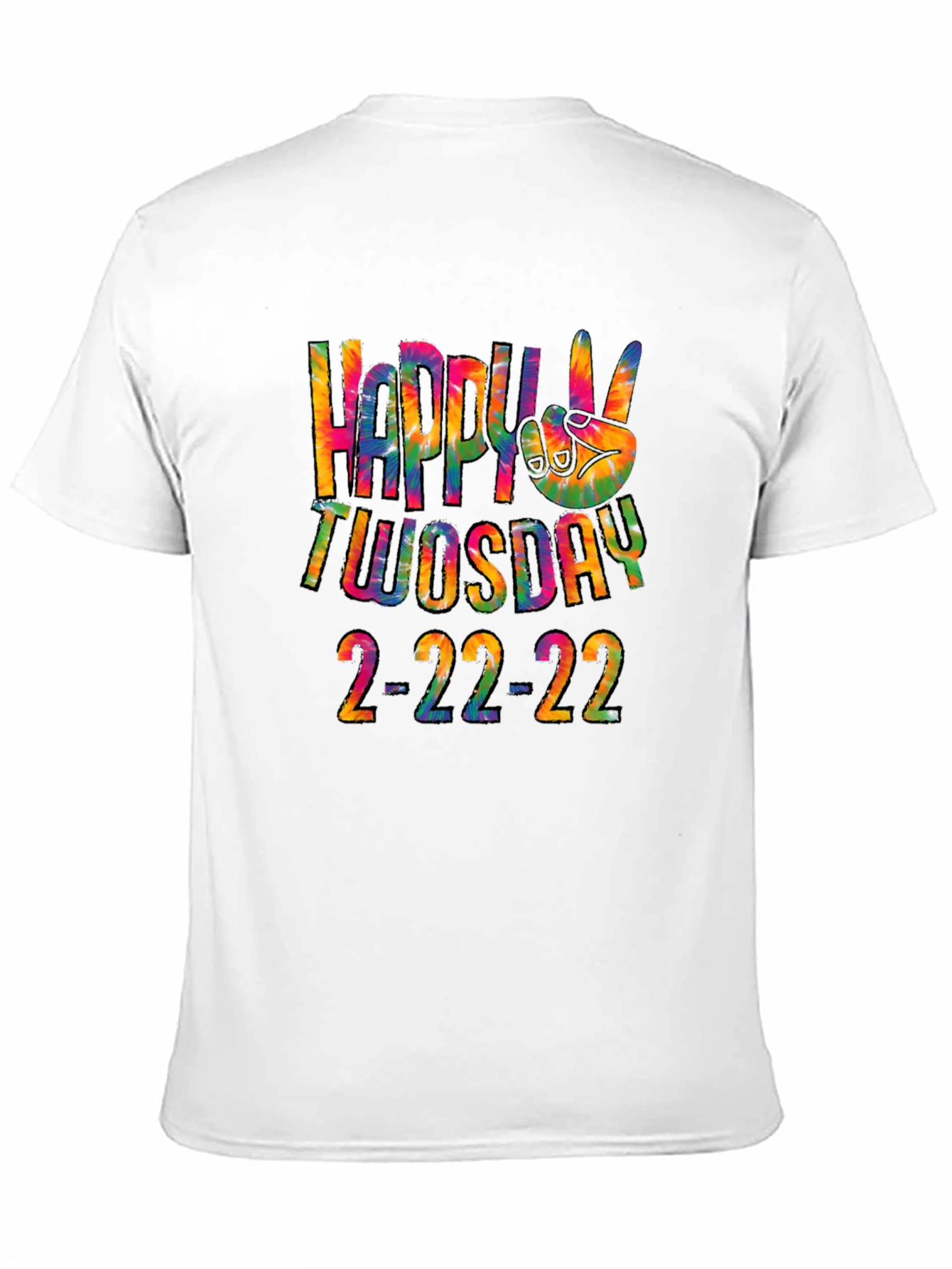 Happy Twosday 2-22-22 Tie-Dye Graphic T-Shirt