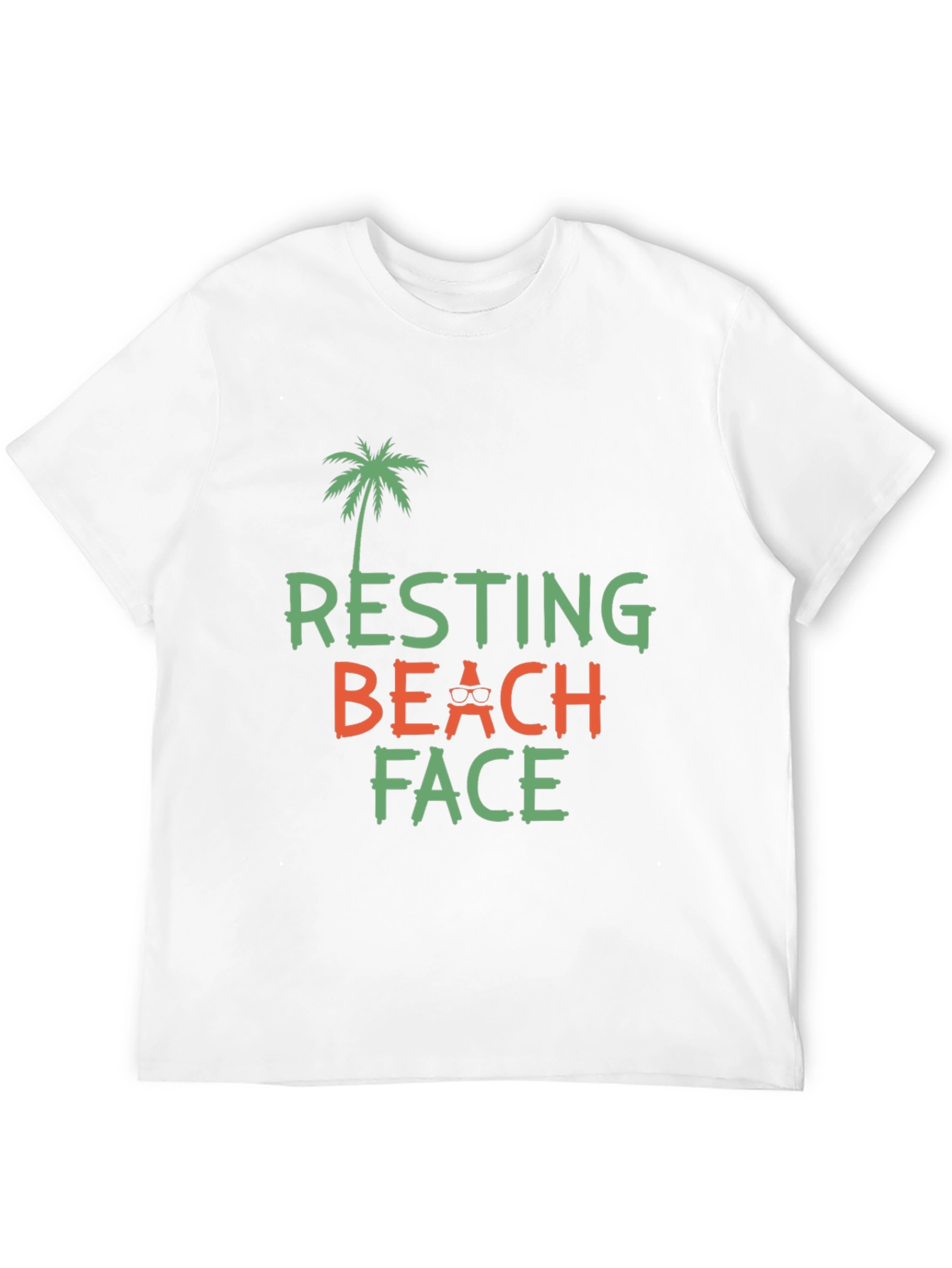 Resting Beach Face Graphic Tee - Black