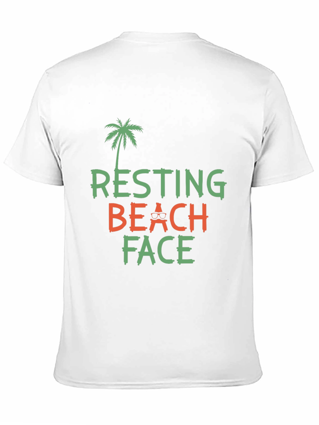Resting Beach Face Graphic Tee - Black