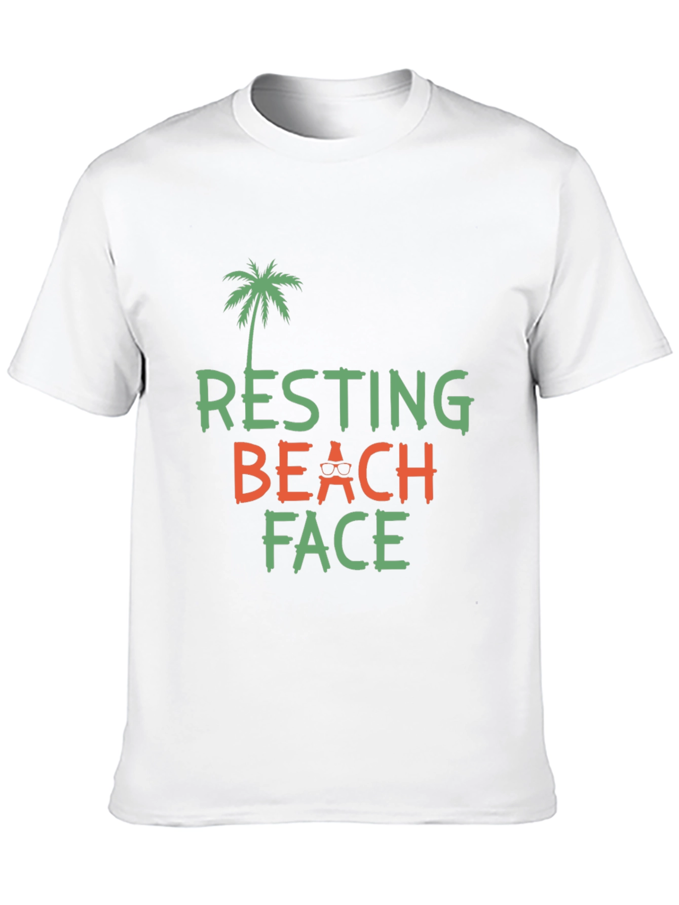 Resting Beach Face Graphic Tee - Black
