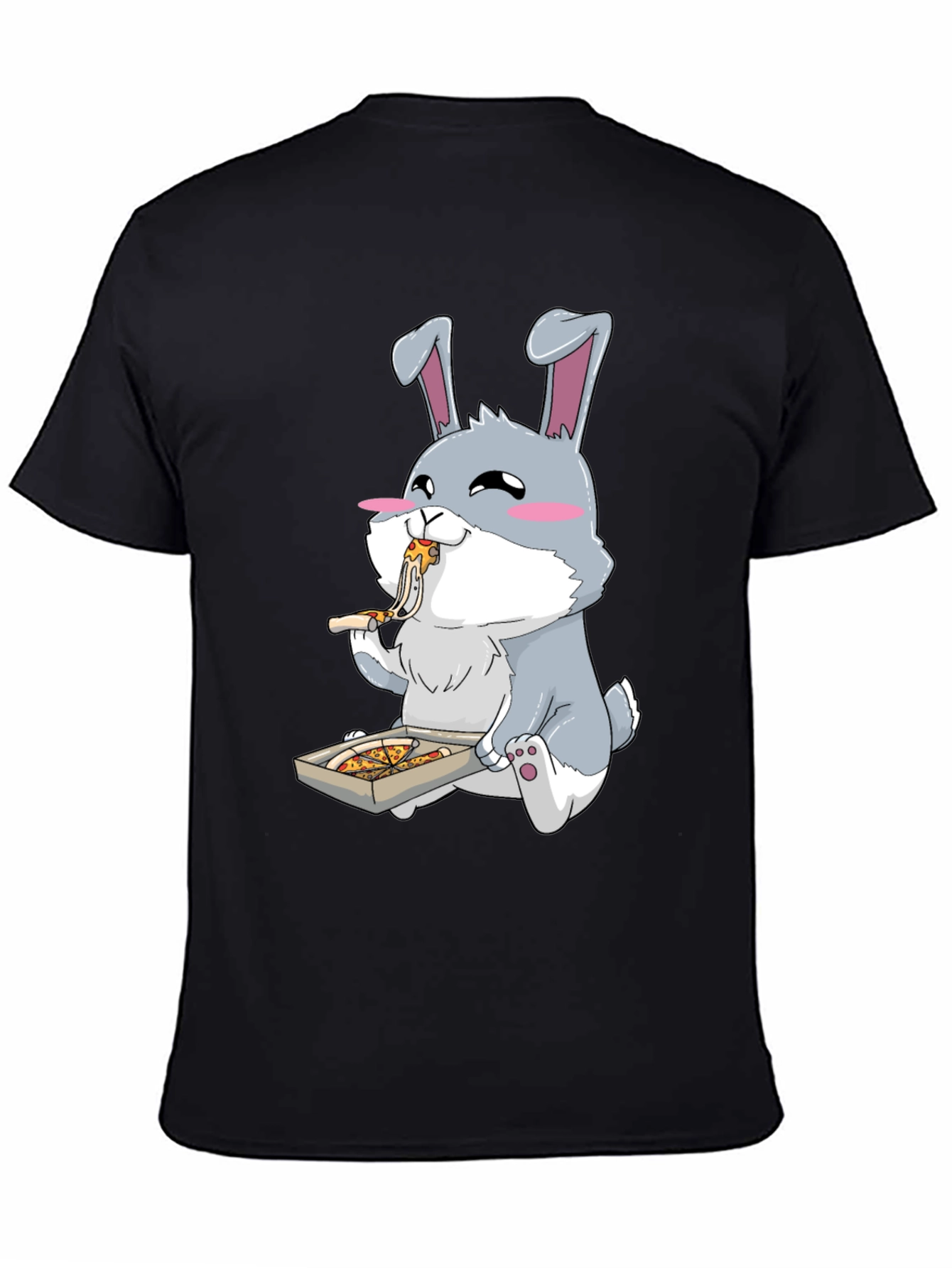 Pizza Loving Bunny Graphic Tee - Cute Animal Shirt