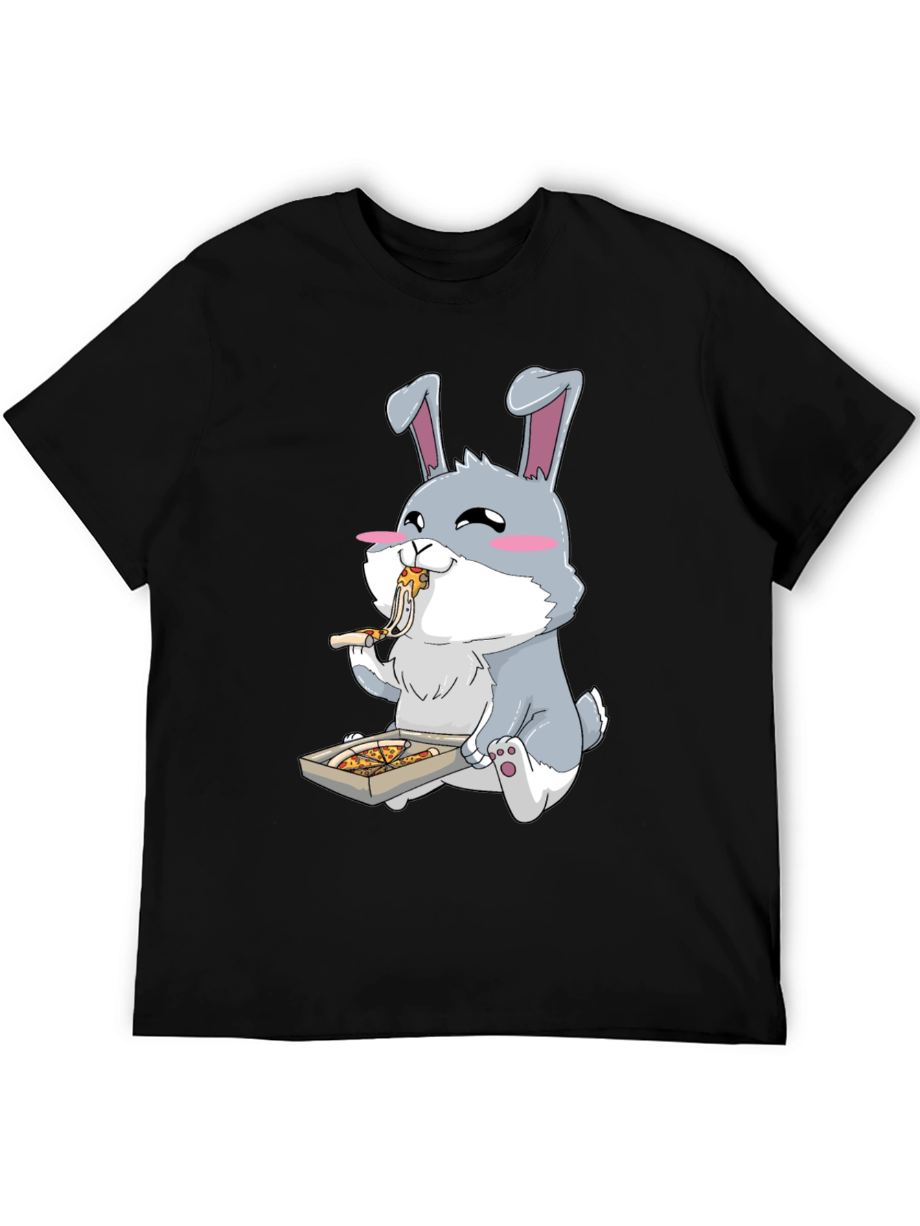 Pizza Loving Bunny Graphic Tee - Cute Animal Shirt