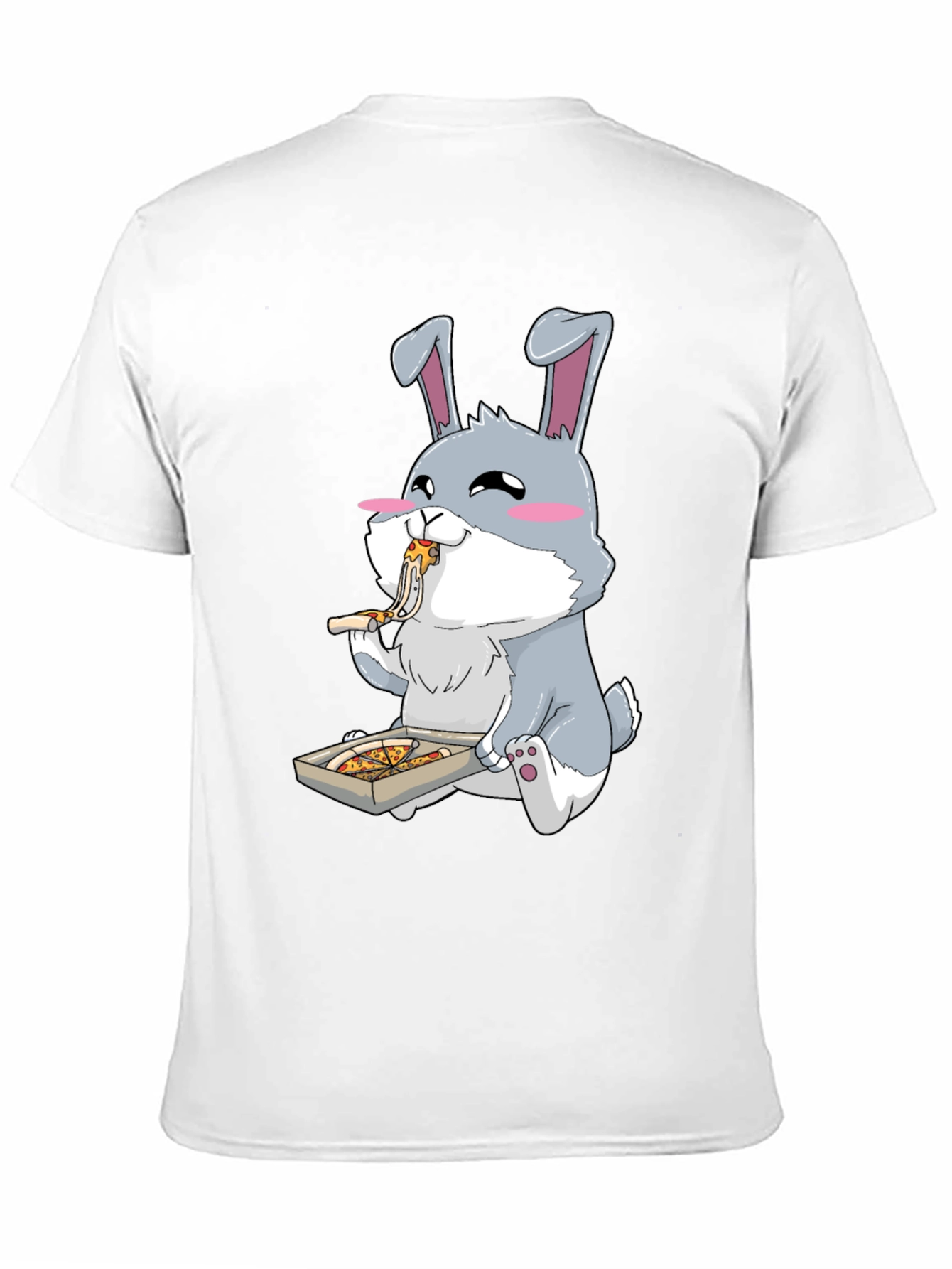 Pizza Loving Bunny Graphic Tee - Cute Animal Shirt