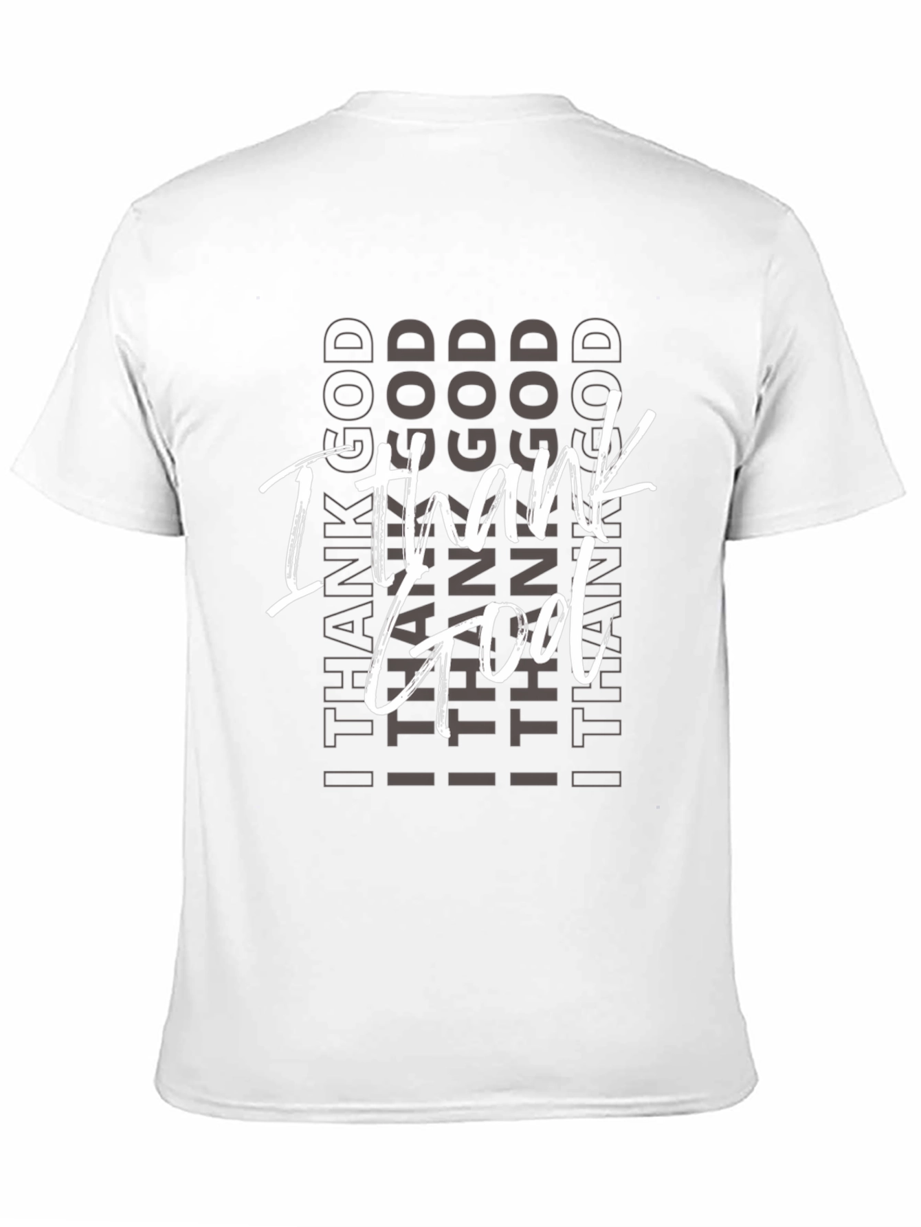 I Thank God Black Graphic Tee Shirt