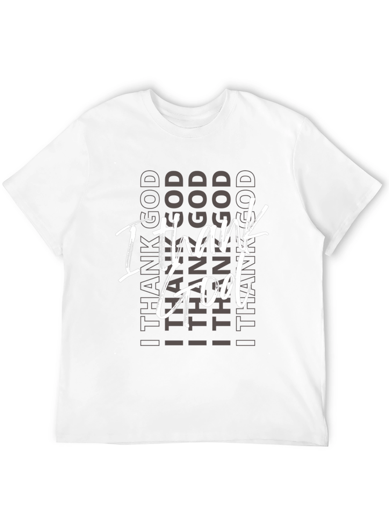 I Thank God Black Graphic Tee Shirt