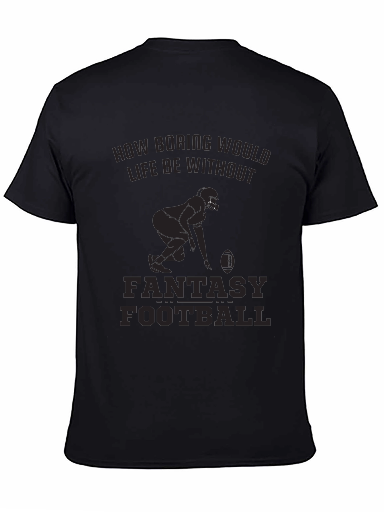 Fantasy Football Graphic T-Shirt - Black
