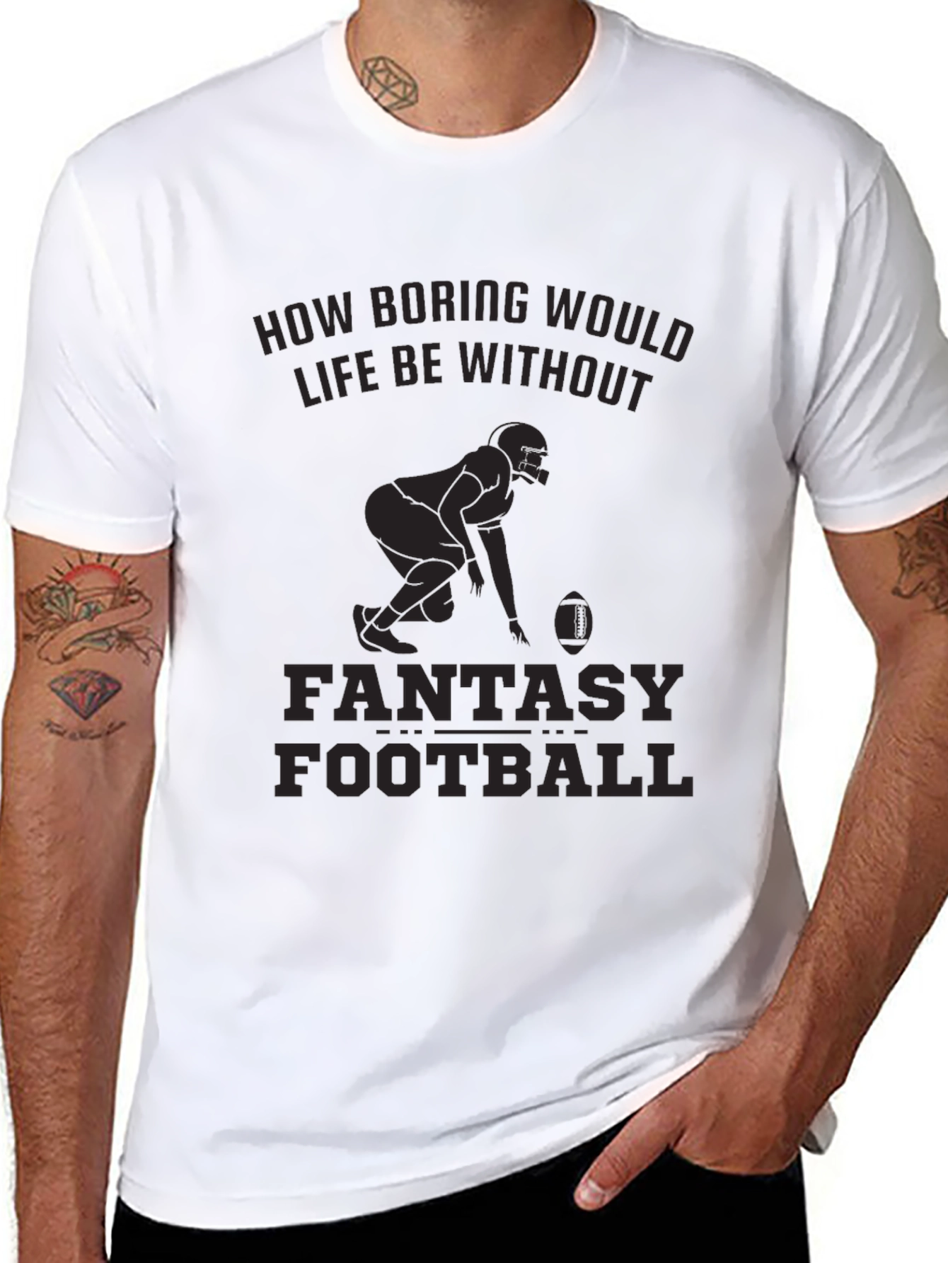 Fantasy Football Graphic T-Shirt - Black