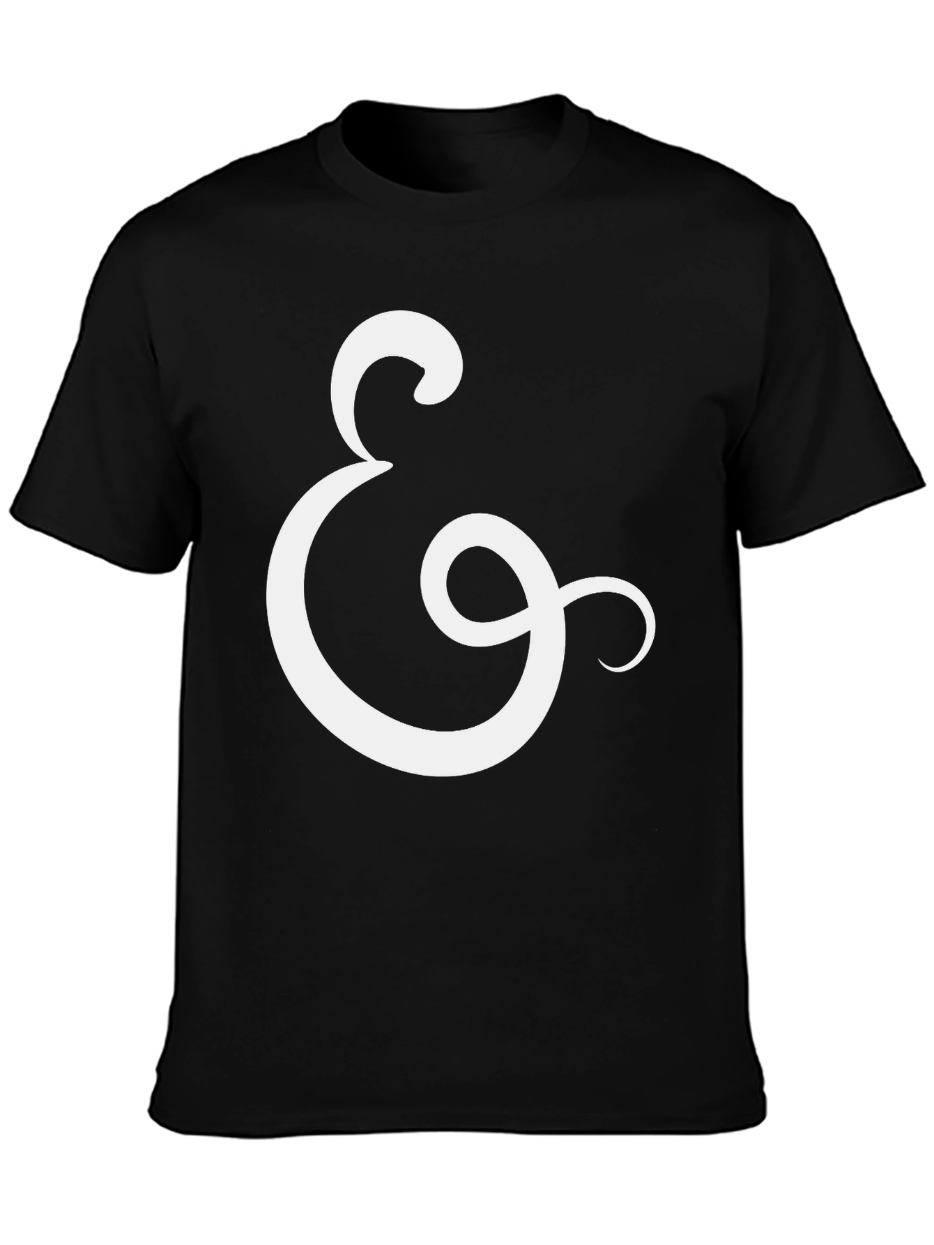 Stylish Black Tee with Ampersand Design