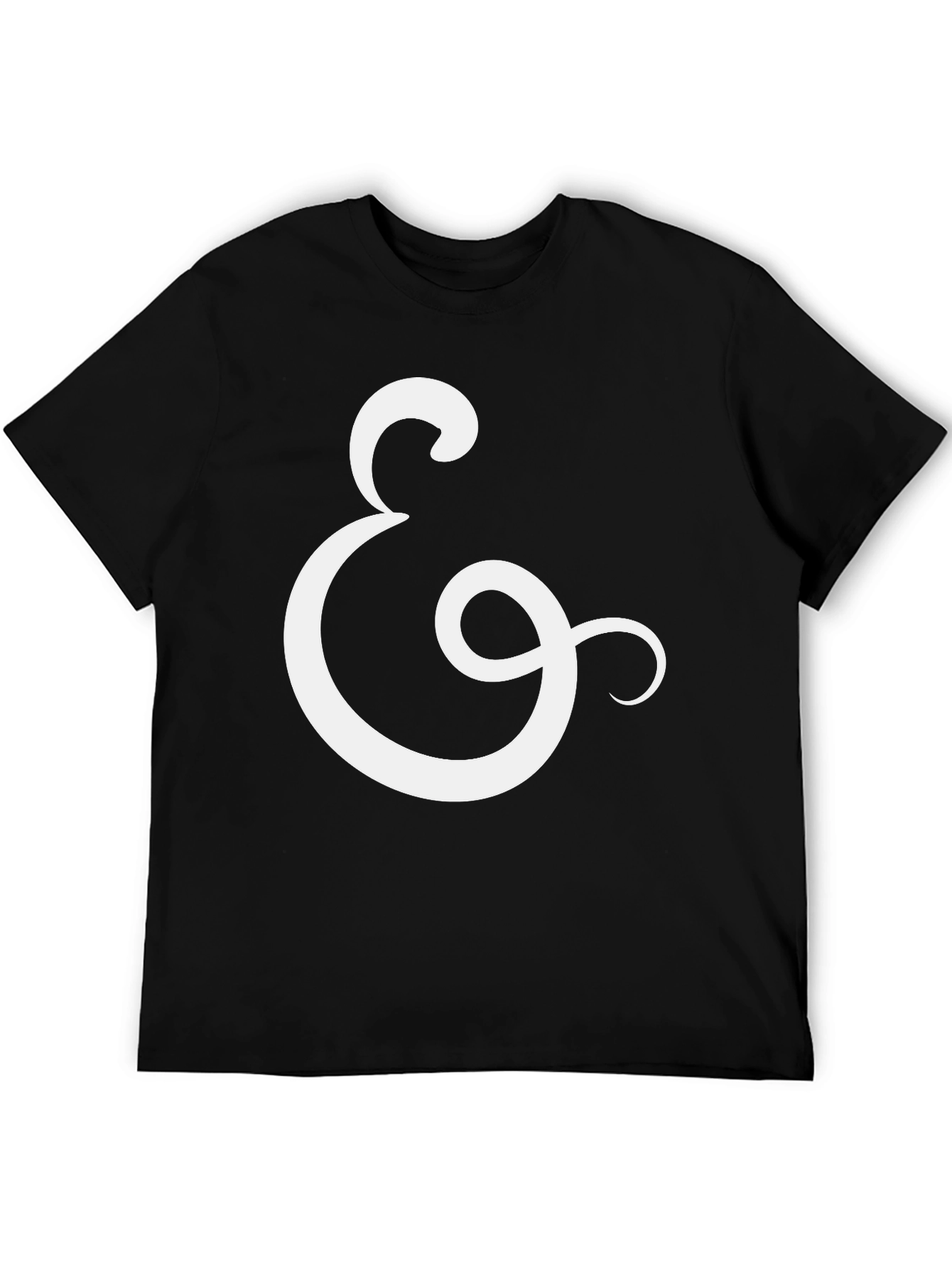 Stylish Black Tee with Ampersand Design