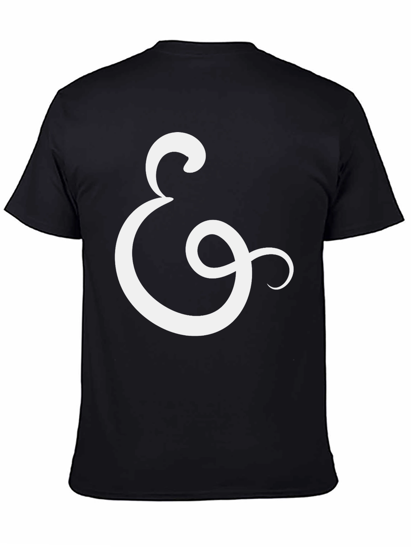 Stylish Black Tee with Ampersand Design