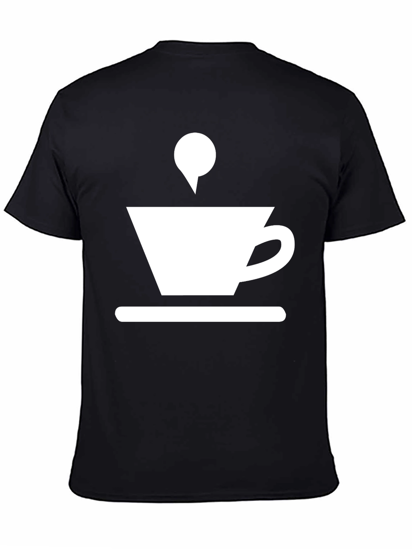 Coffee Cup Graphic Tee - Casual Black T-Shirt