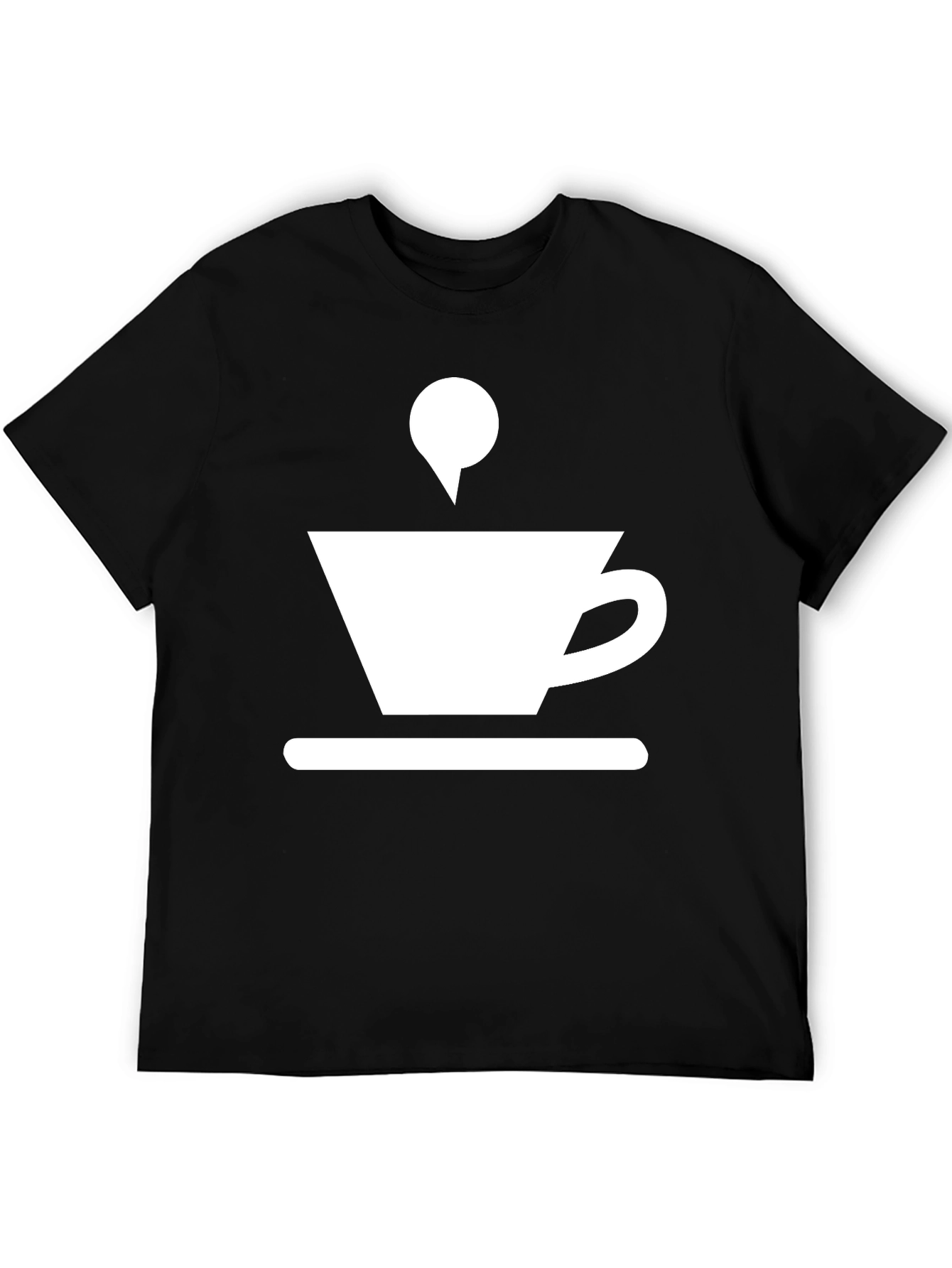 Coffee Cup Graphic Tee - Casual Black T-Shirt