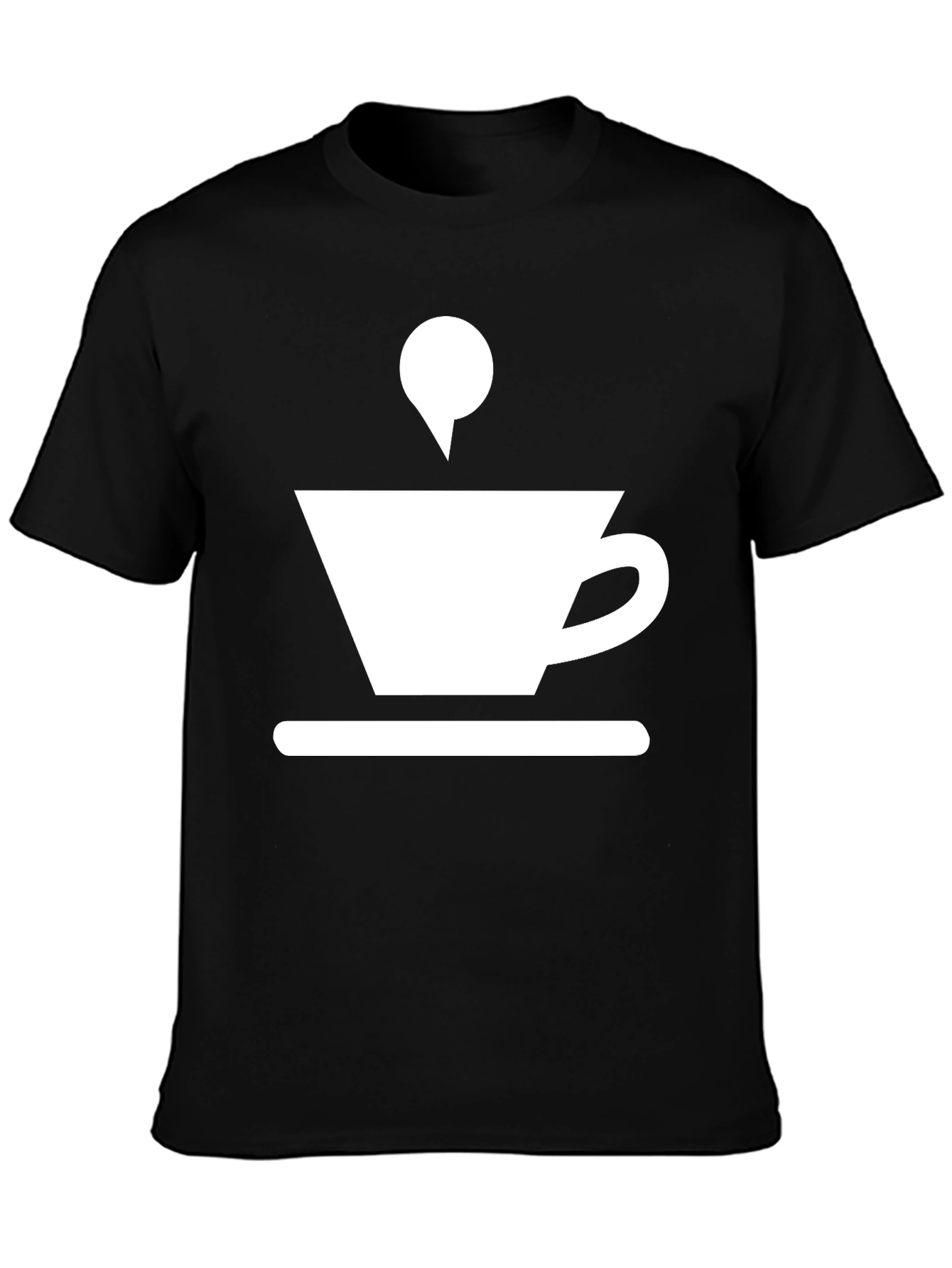 Coffee Cup Graphic Tee - Casual Black T-Shirt