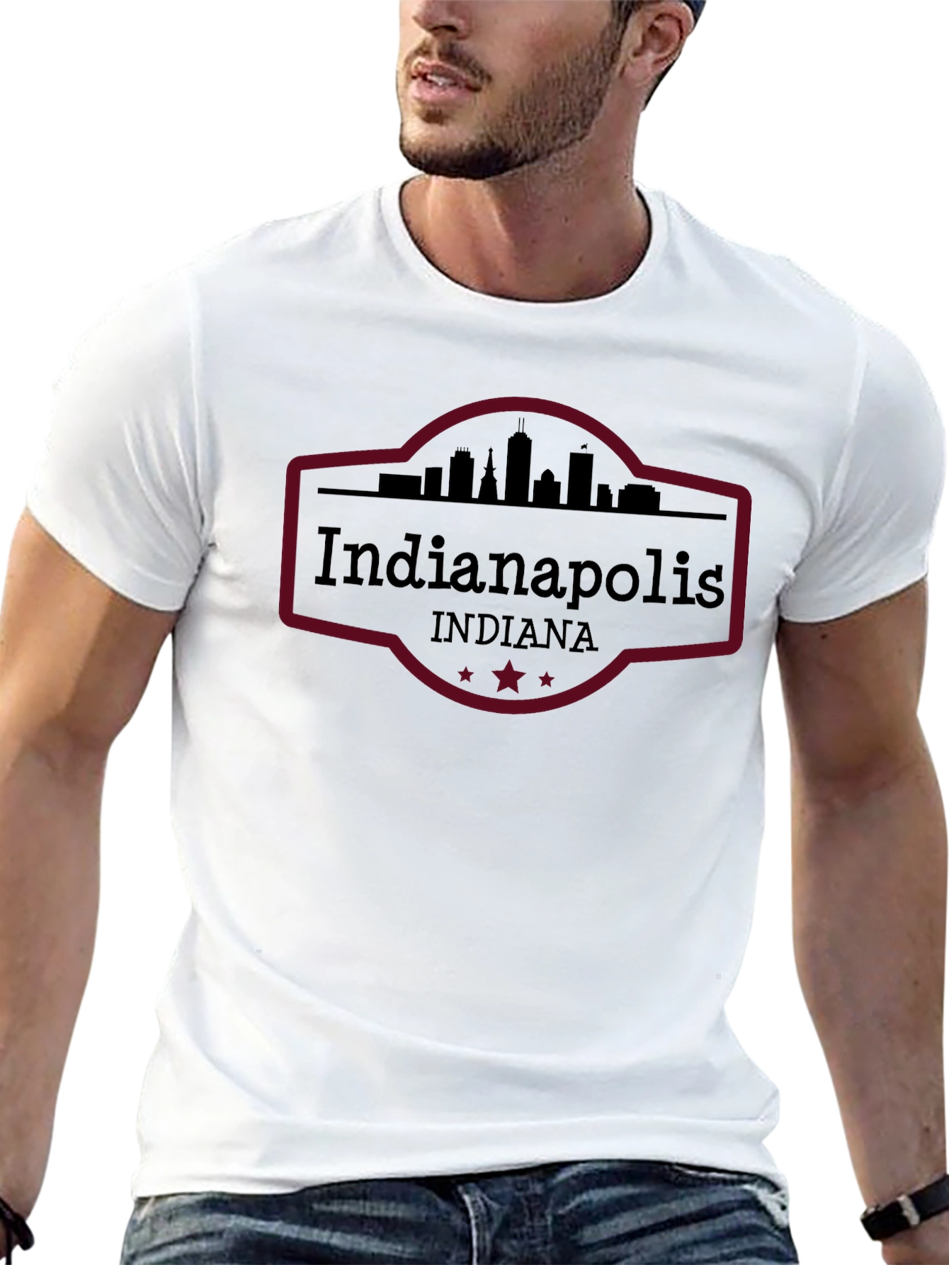 Indianapolis Skyline T-Shirt - Indiana Souvenir Tee