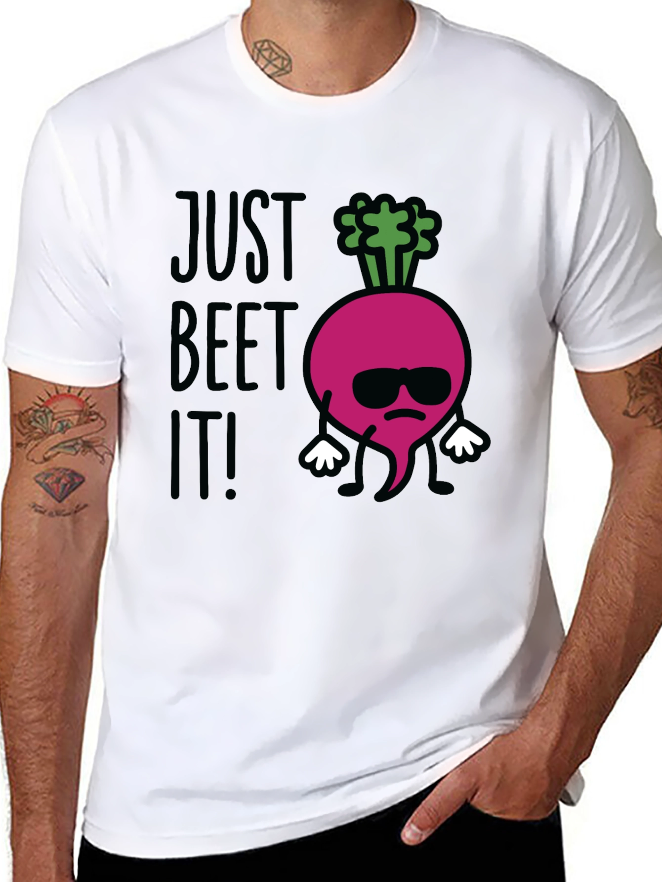 Just Beet It! Funny Graphic T-Shirt