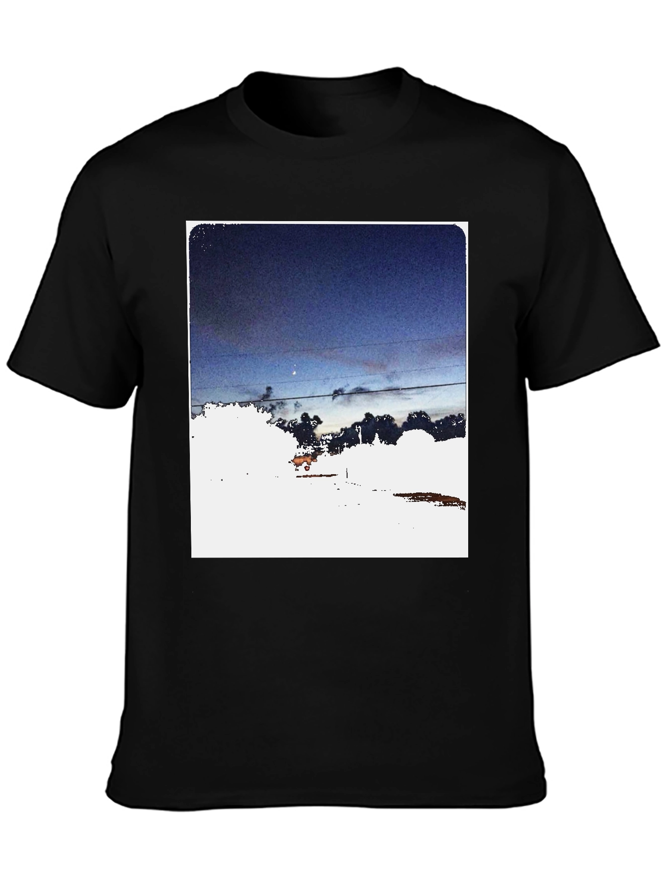 Night Sky Graphic Tee - Dark Aesthetic T-Shirt