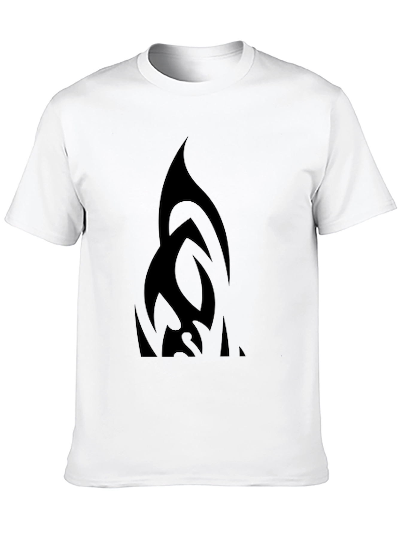 Black Tribal Design Graphic Tee - Cool Casual Wear