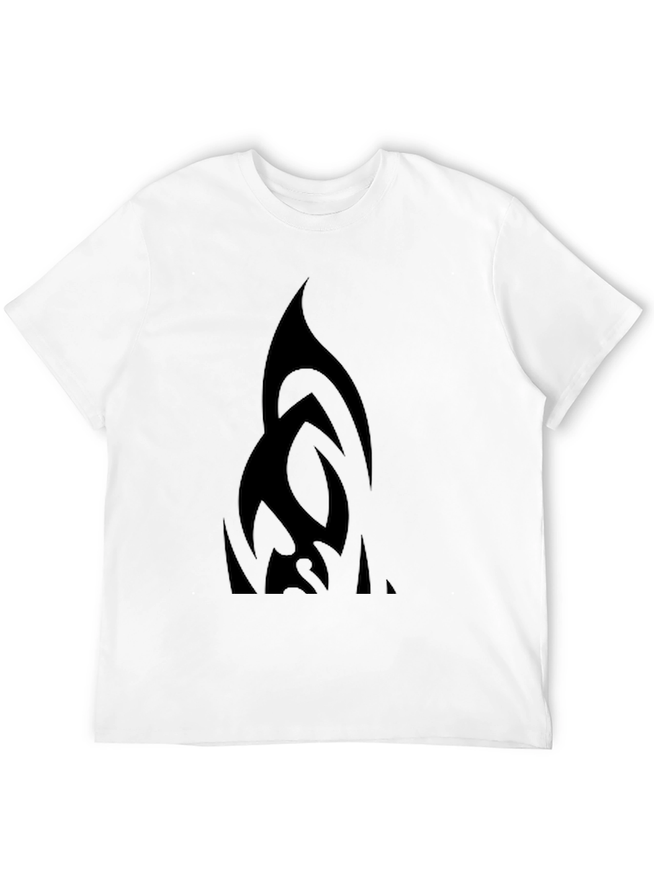 Black Tribal Design Graphic Tee - Cool Casual Wear