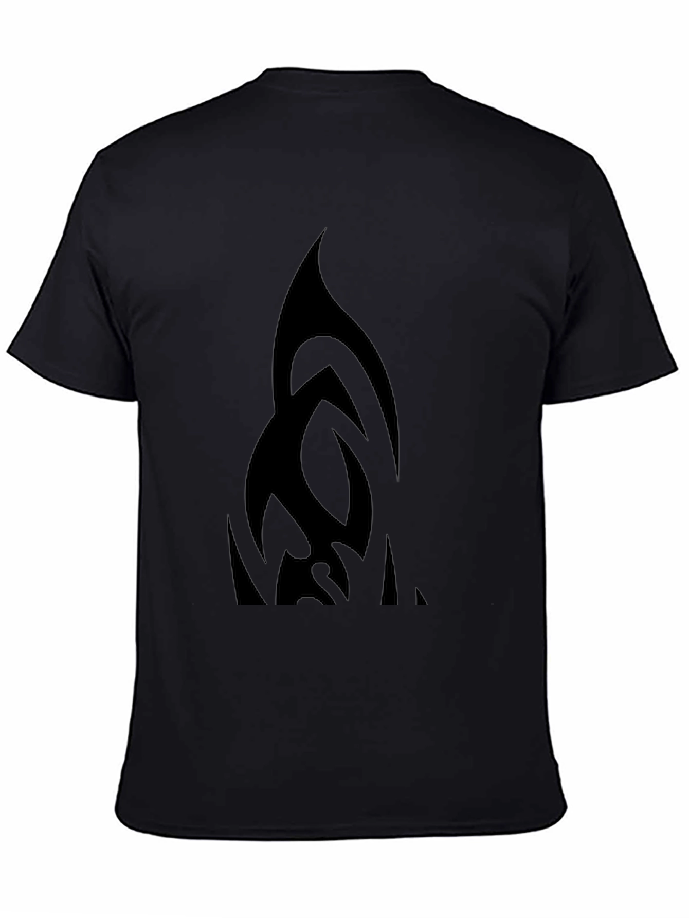 Black Tribal Design Graphic Tee - Cool Casual Wear