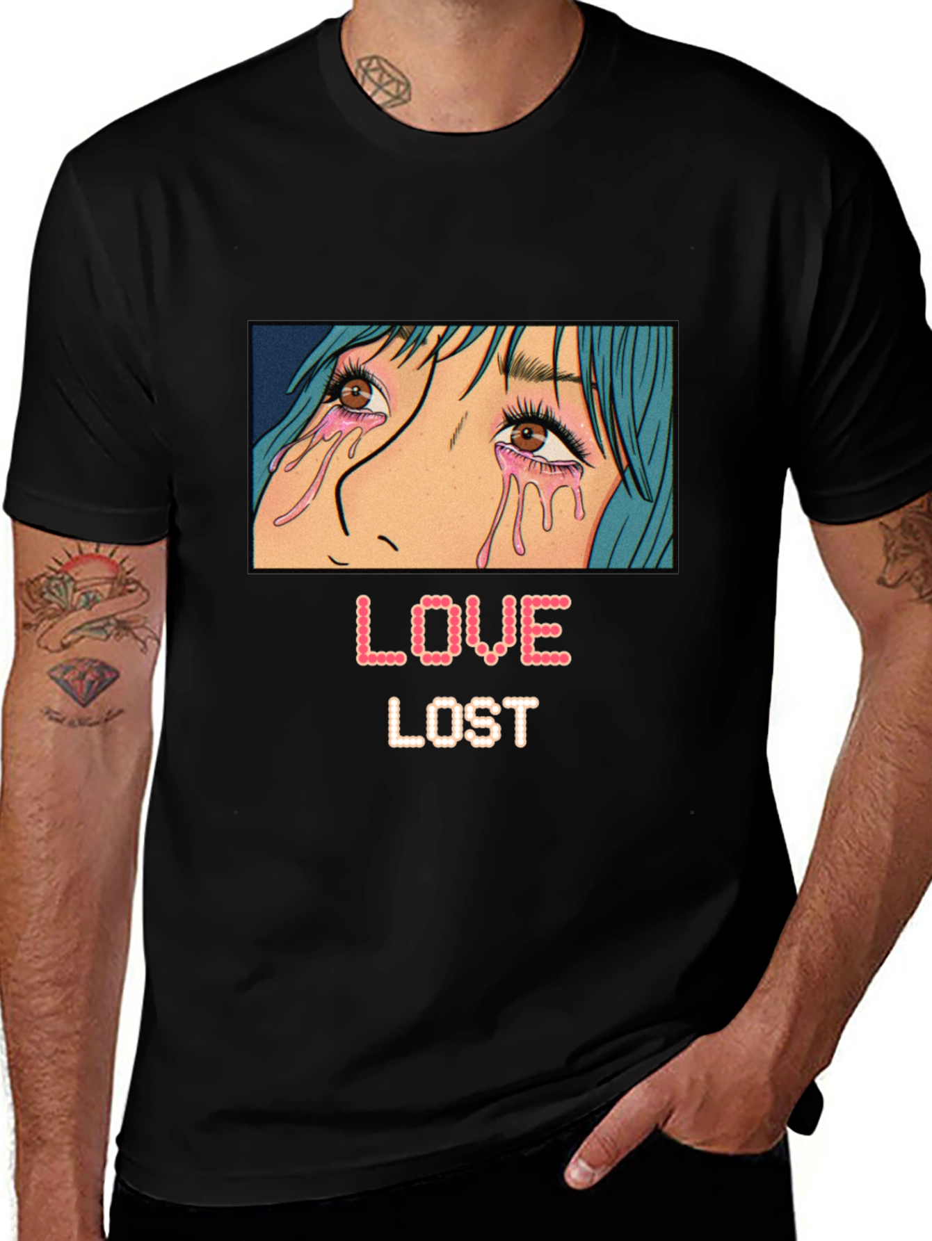 Love Lost Graphic Tee - Trendy Anime Style T-Shirt