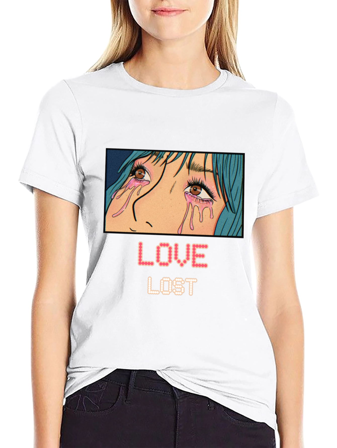 Love Lost Graphic Tee - Trendy Anime Style T-Shirt