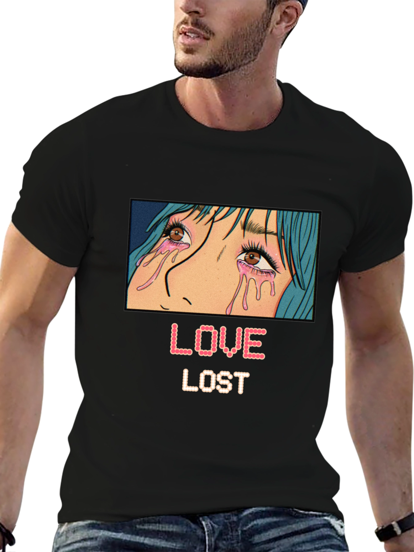 Love Lost Graphic Tee - Trendy Anime Style T-Shirt