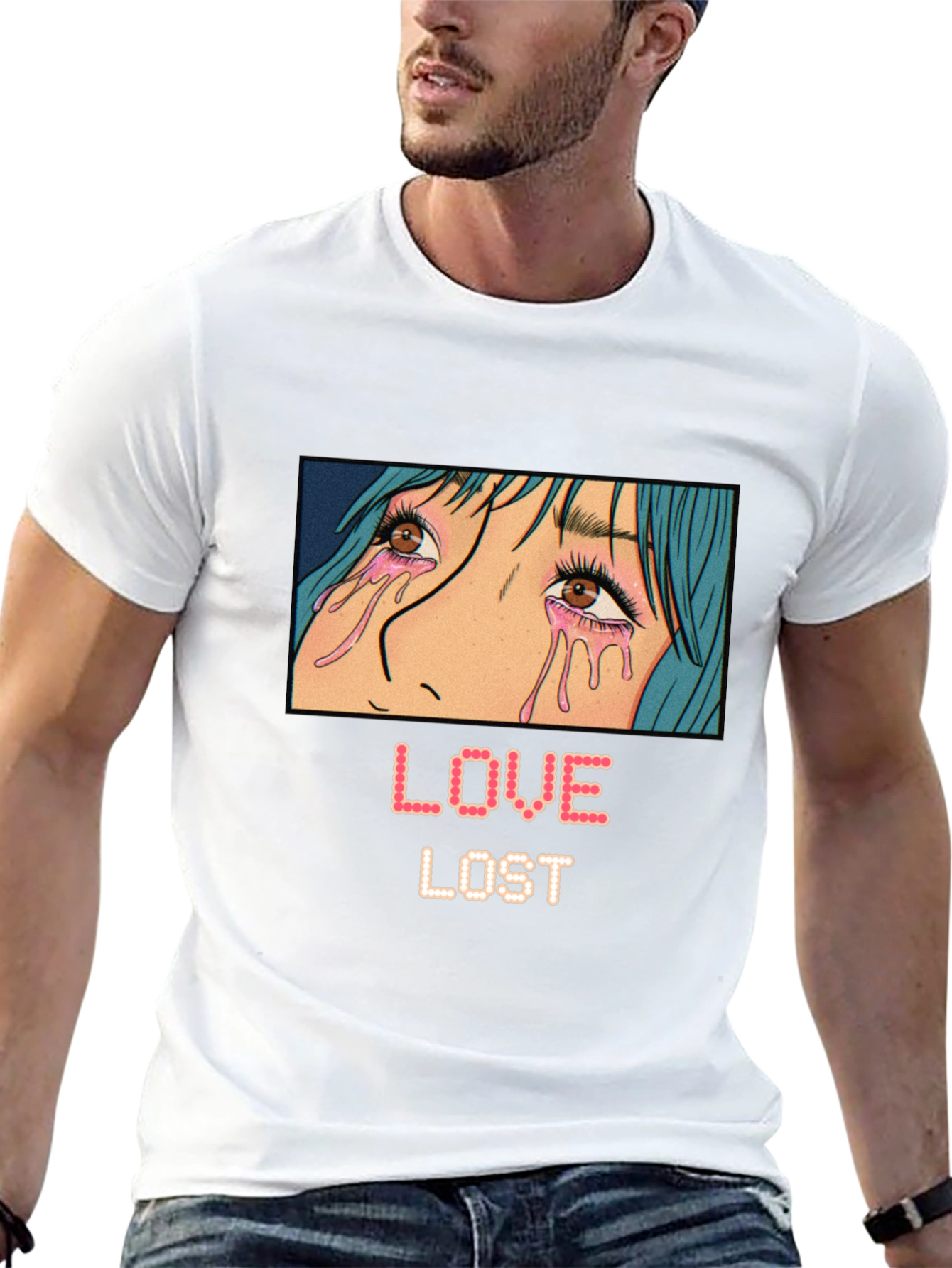 Love Lost Graphic Tee - Trendy Anime Style T-Shirt