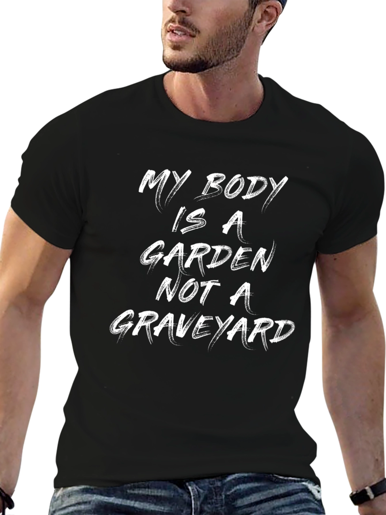My Body is a Garden Graphic Tee - Black