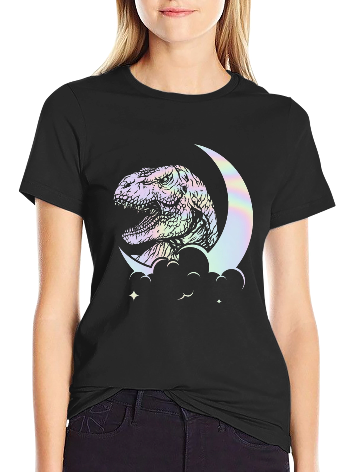 Dino Moon T-Shirt - Unique Graphic Tee