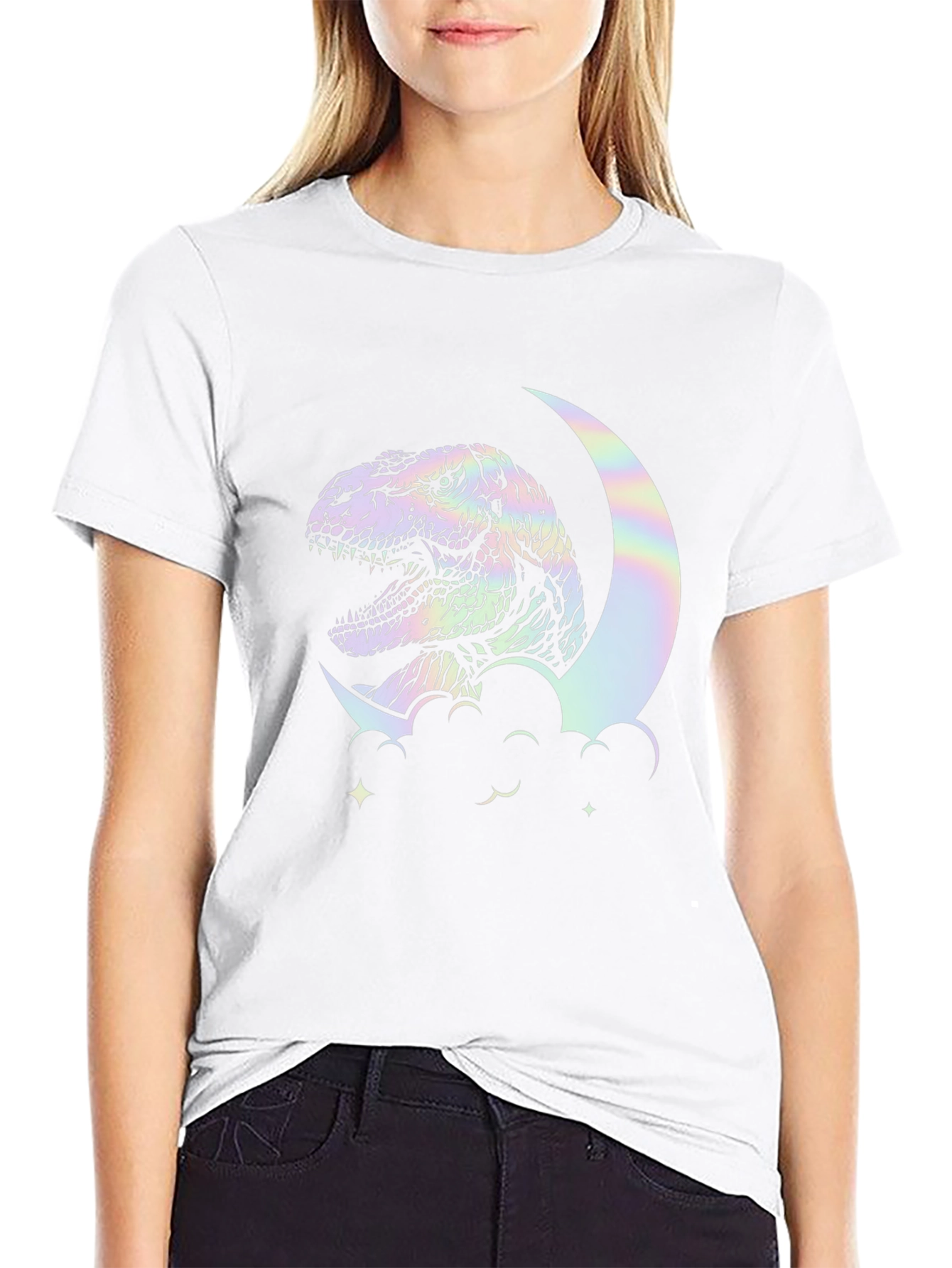 Dino Moon T-Shirt - Unique Graphic Tee