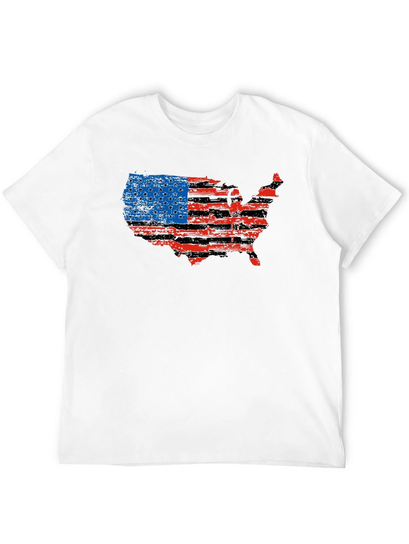 USA Flag Map Graphic T-Shirt