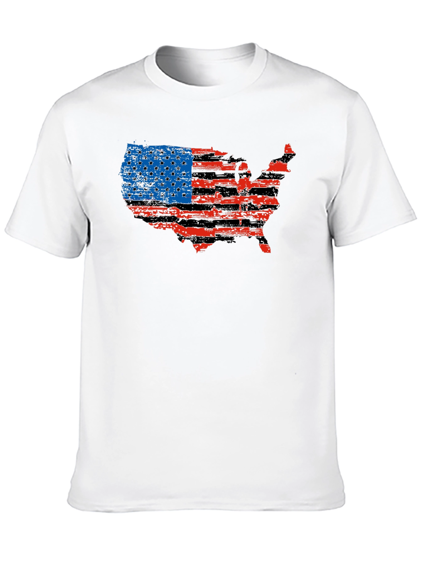 USA Flag Map Graphic T-Shirt