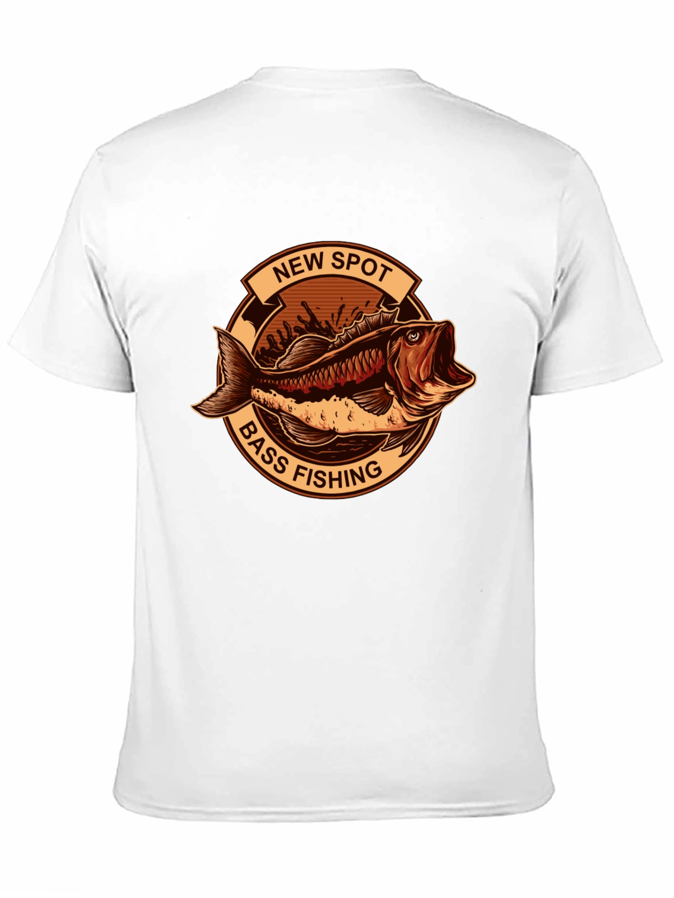 New Spot Bass Fishing Graphic T-Shirt