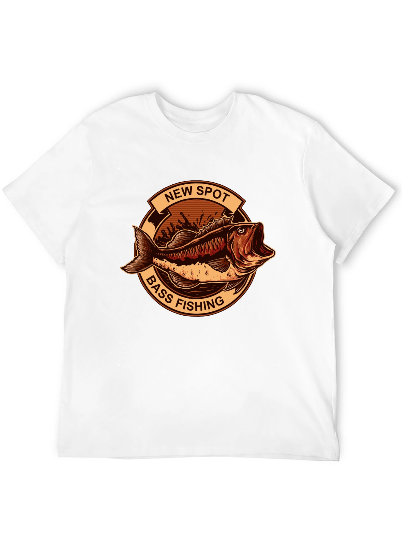 New Spot Bass Fishing Graphic T-Shirt