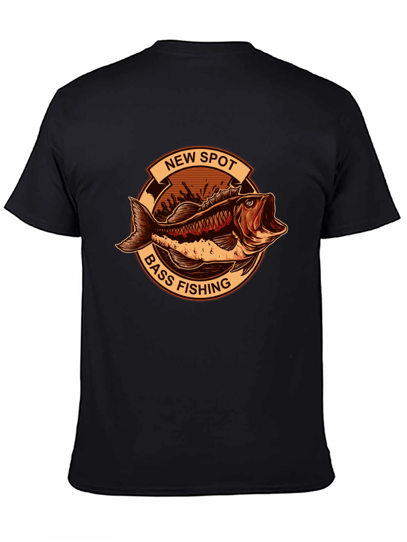 New Spot Bass Fishing Graphic T-Shirt