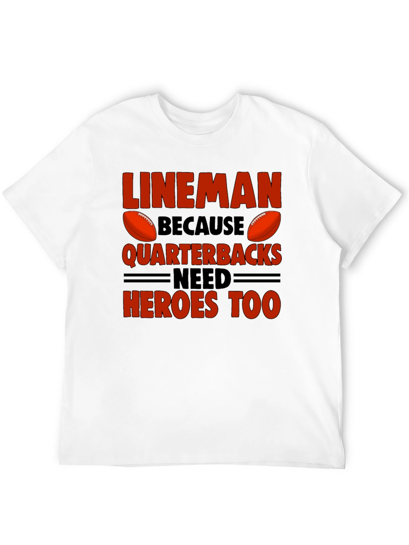 Lineman Quarterback Heroes Graphic Tee
